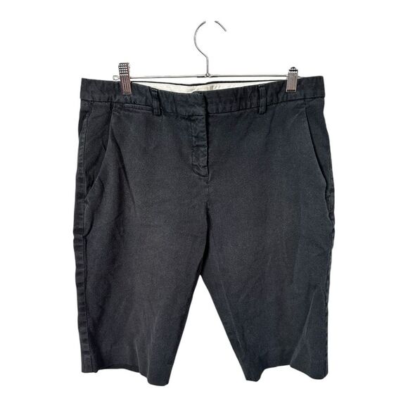 Theory black Bermuda shorts cotton rayon blend size 12 - Picture 1 of 8